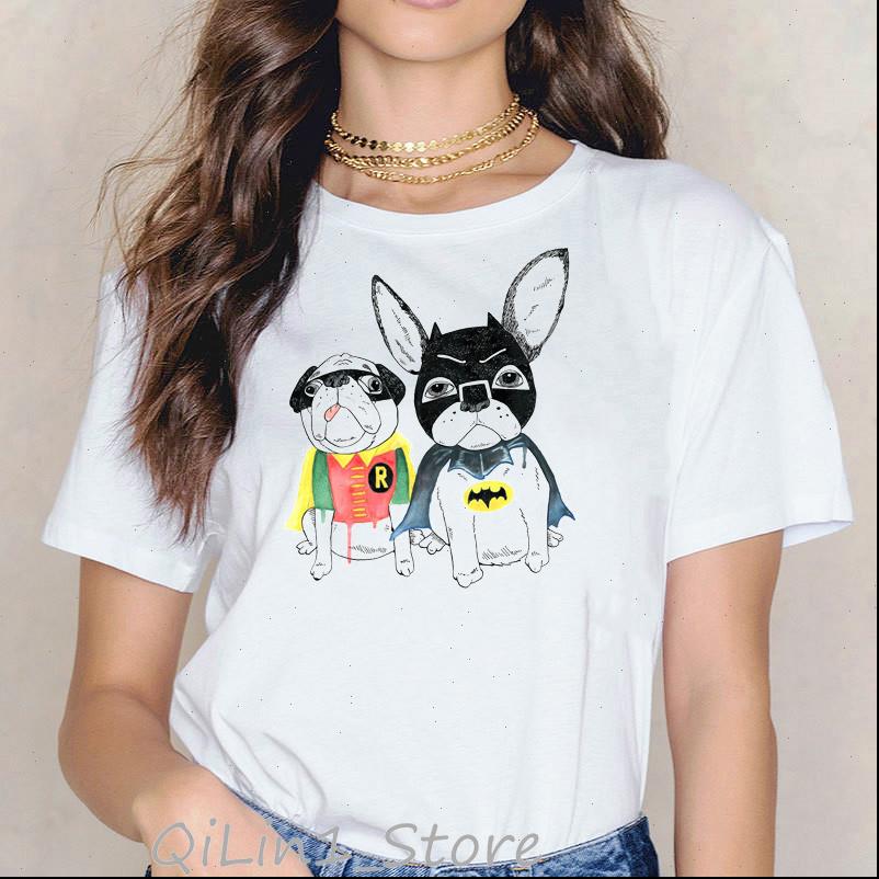 

super pug puppy dog animal print t shirt women clothes 2021 funny tshirt femme harajuku shirt kawaii clothes female t shirt, White