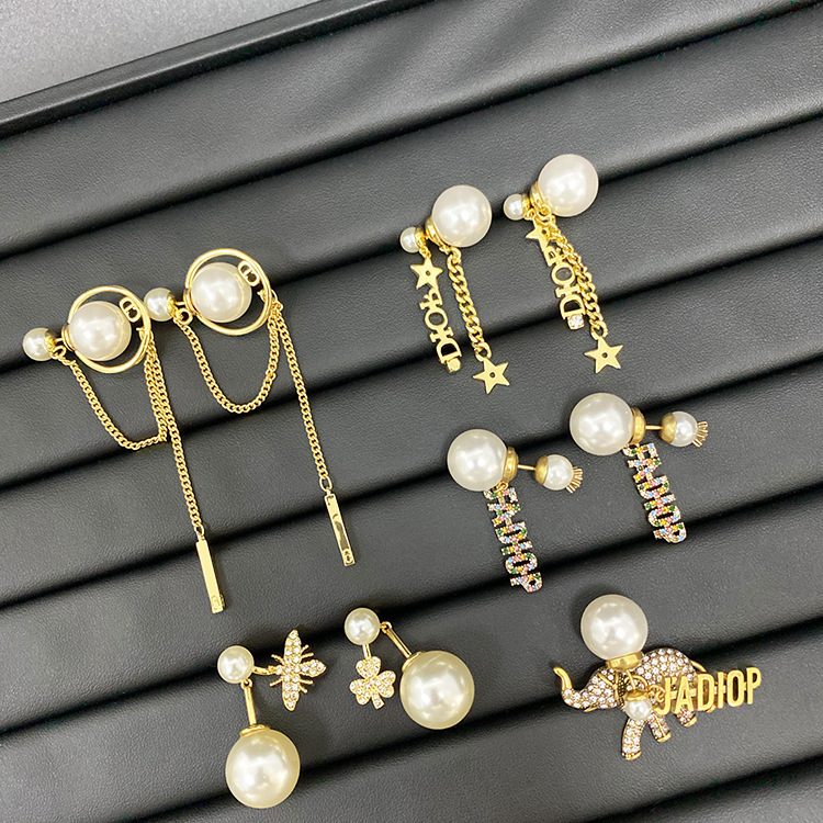 

D's / D's earrings, female net, red Tassel Earrings, Baroque Pearl Earrings