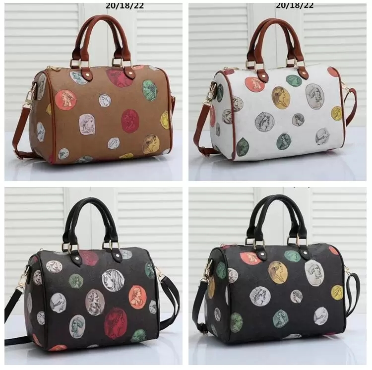 

HH classic shoulder bag Mini cute handbag leather ladies crossbody bags Female NaNo bucket brown flower pillow cluch bag size 30cm N40391 N40390 Tote, Add freight
