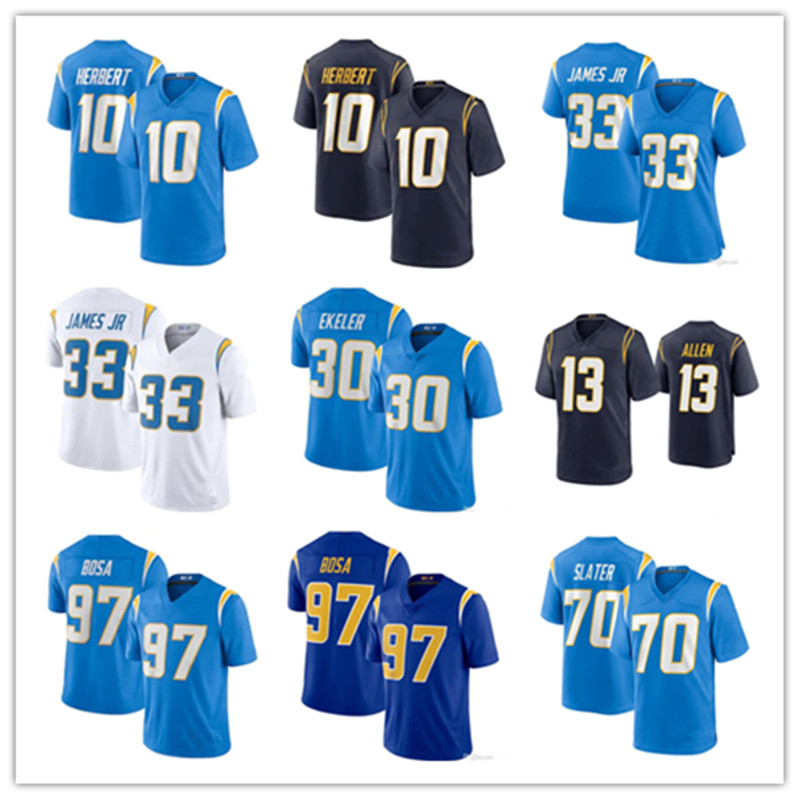 

10 Justin Herbert Custom Men Womens Youth Football Jerseys 97 Joey Bosa 33 Derwin James Jr 13 Keenan Allen 70 Rashawn Slater Austin Ekeler Mike Williams Murray 4XL 5XL, 2021