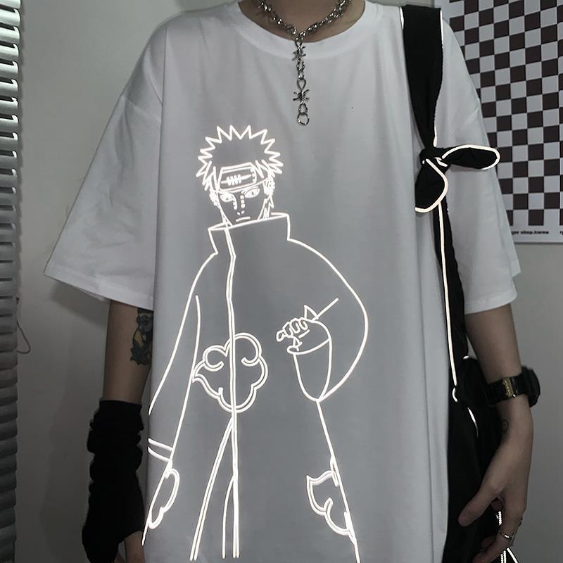 

2021 New Naruto Streetwear Masculino Vero Amine Harajuku T-shirts Dos Desenhos Animados Casuais Engraado Japo Reflexivo Tshirt 85tr