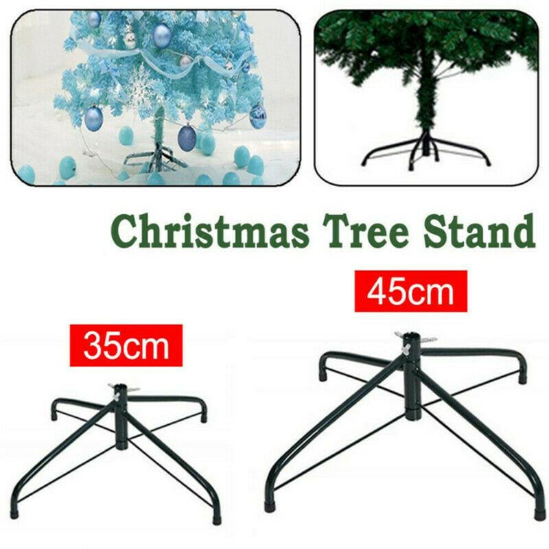 

Christmas Decorations 45cm Foldable Tree Iron Stand Green Pine Holder Rack Metal Base Cast Shelf Bracket Party Supplies