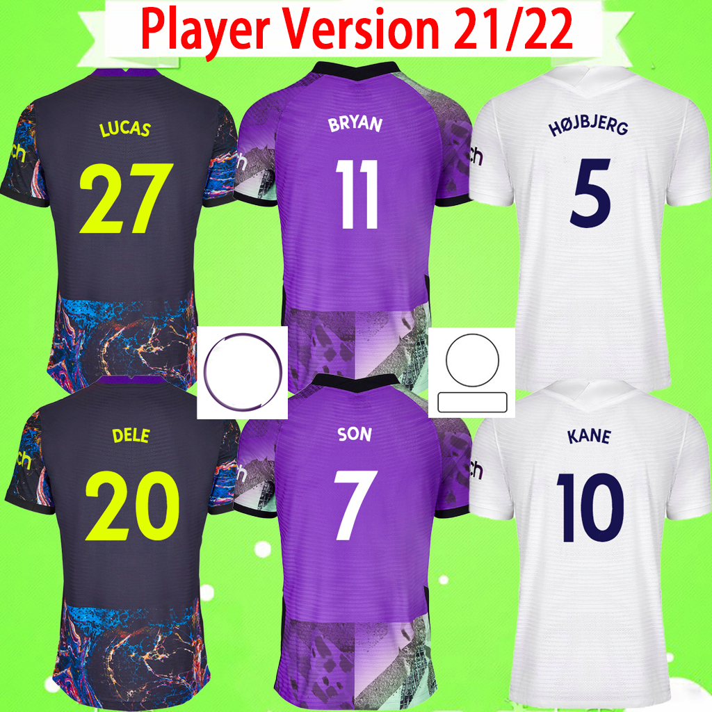 

Player version 21 22 DELE SON TOTTENHAM KANE soccer jerseys HOJBJERG BERGWIJN LO CELSO SPURS 2021 2022 LUCAS football shirt uniform home away third S-2XL thai quality