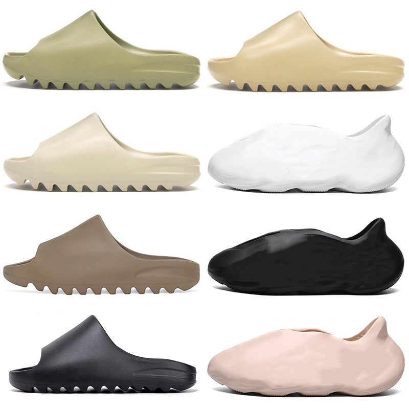 

Classic Slides Men Women Sandals Slippers Foam Runner Slide Bone Earth Brown Resin Bones Desert Sand Triple Black beach Shoes 36-45 XX-0031