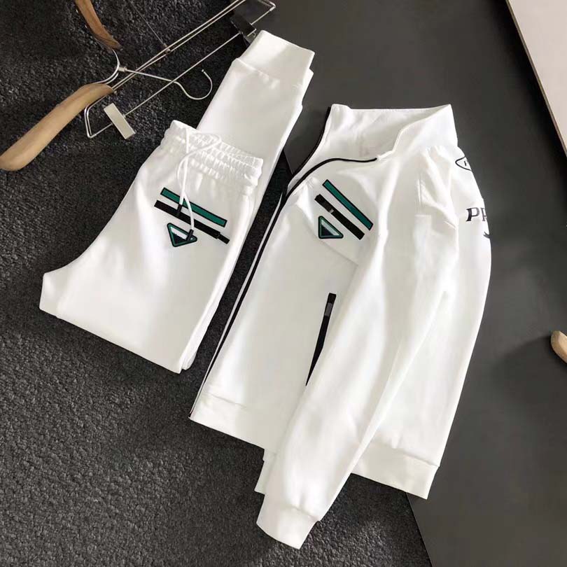 

Designer Fashion tracksuit PRAD Men's Outdoor Casual Sportswear Space Cotton Sports Suit, Customize