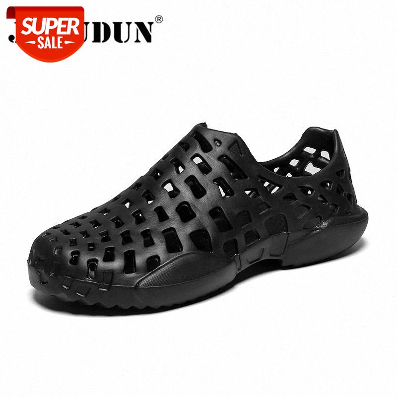 

JKPUDUN Men's Summer Shoes Sandals 2018 Breathable Men Slippers Hollow Out Light Casual Shoes Outdoor Slip On Beach Flip Flops #2X8o, Black
