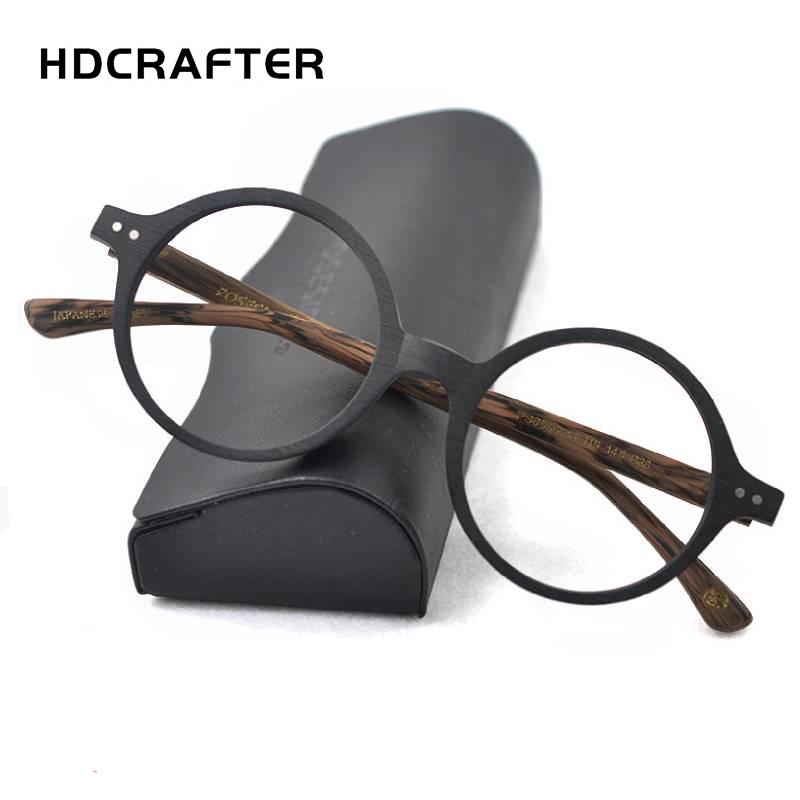 

Fashion Sunglasses Frames HDCRAFTER Vintage Round Wood Prescription Optical Glasses Frame Women Retro Handmade Red Clear Lenses Ladies Eyegl