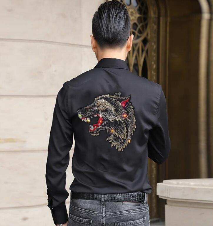 

2021 High Quality Diamond Mark Casual Shirts Long Sleeve Shirt of Men New Arrival Tops Vmh5, As shown in the figure