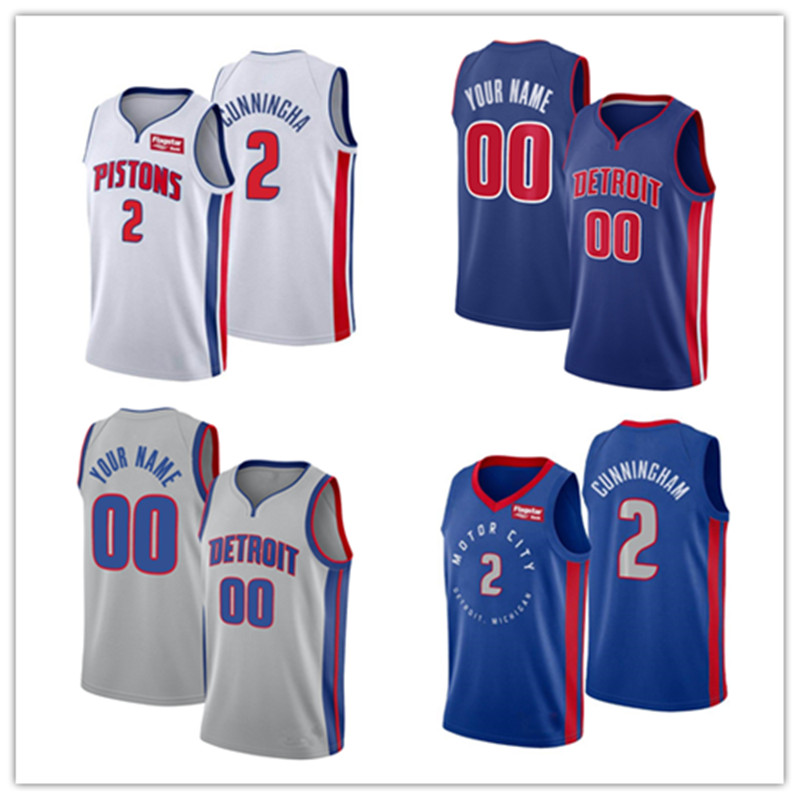 

2021 Draft No.1 #2 Cade Cunningham basketball jerseys S-XXL 9 Jerami Grant 13 Jahlil Okafor, Pt 2021 new