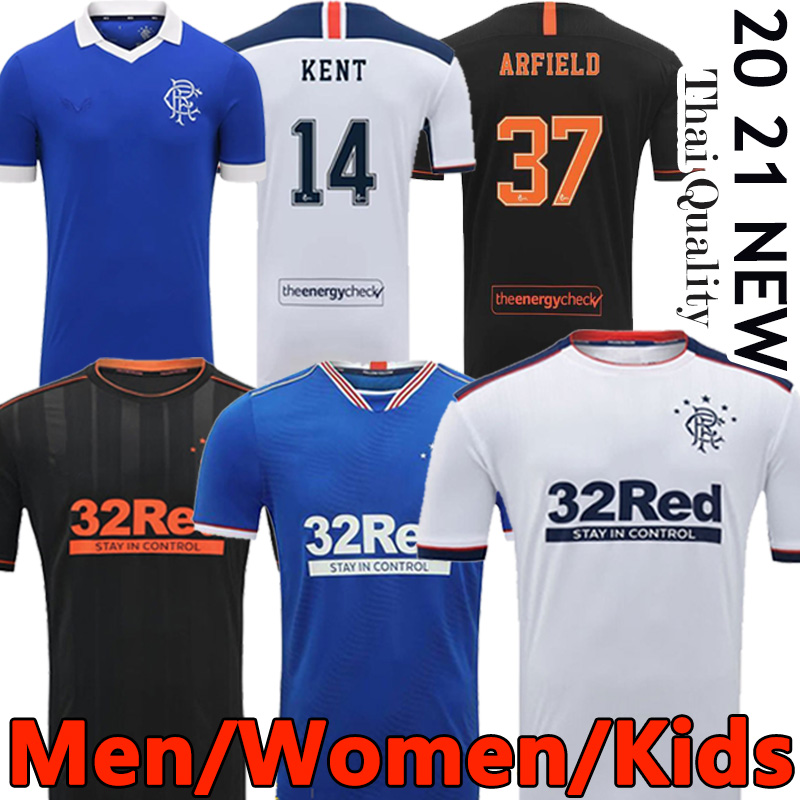 

Glasgow Rangers soccer jersey 2020 2021 Retro special version Maillot De Foot DEFOE HAGI MORELOS KENT MEN KIT KID WOMEN Football Shirt, Black;yellow