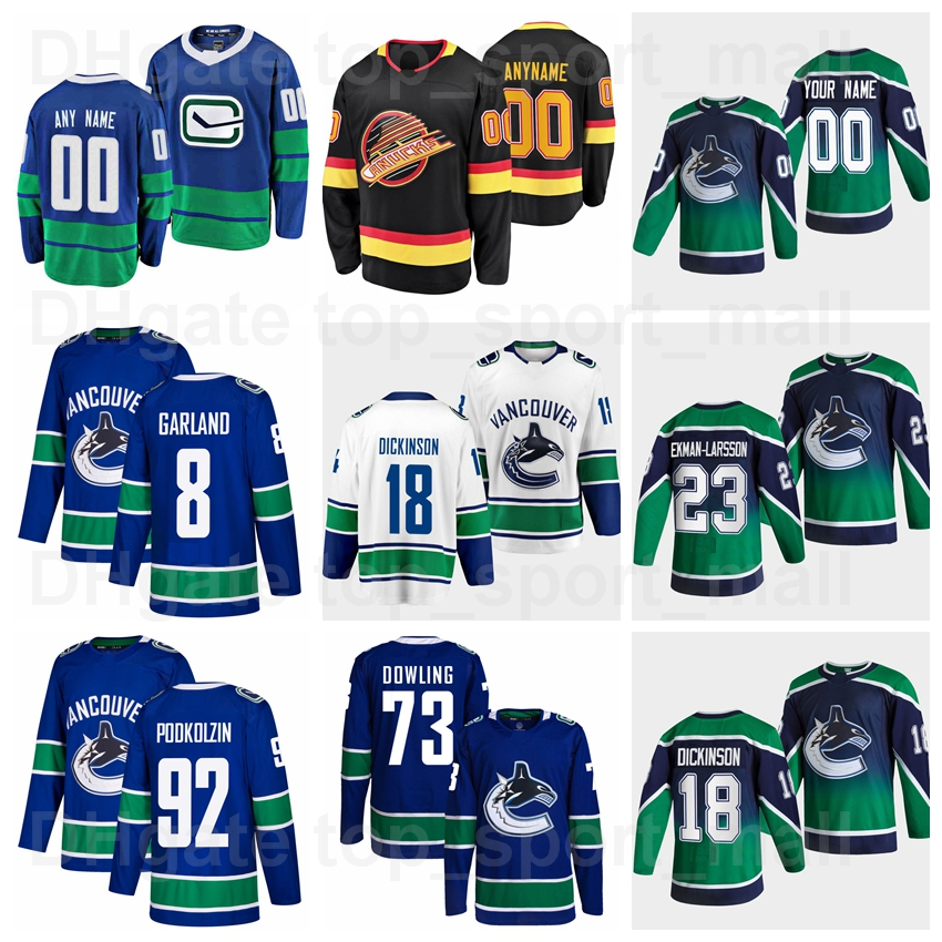 

Man Woman Youth Hockey Vancouver Canucks 8 Conor Garland Jersey 92 Vasily Podkolzin 39 Alex Chiasson 23 Oliver Ekman-Larsson 18 Jason Dickinson 73 Justin Dowling, Blue