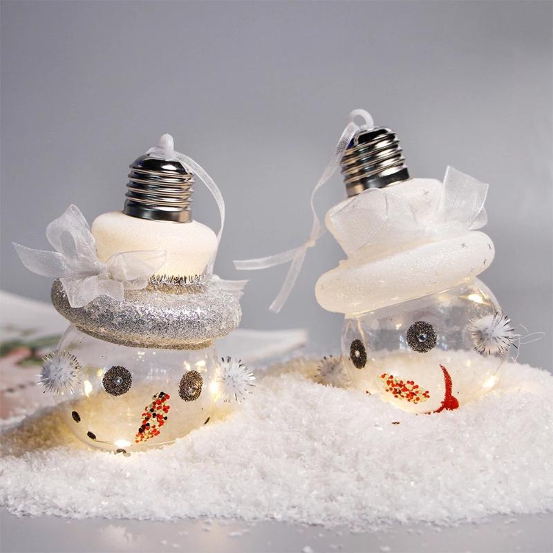

Christmas Decorations Cute LED Luminous Snowman Ball Home Party Props Decoration White Tree Pendant Ornament