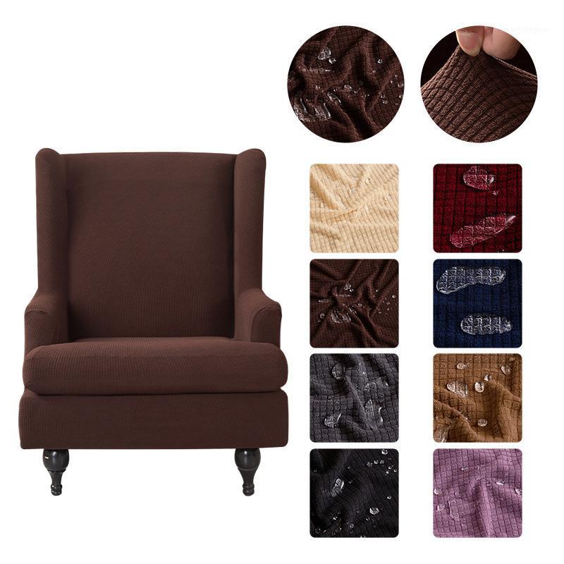 

Chair Covers Waterproof Sloping Arm King Back Cover Elastic Armchair For Home Wingback Wing Sofa Stretch Protector