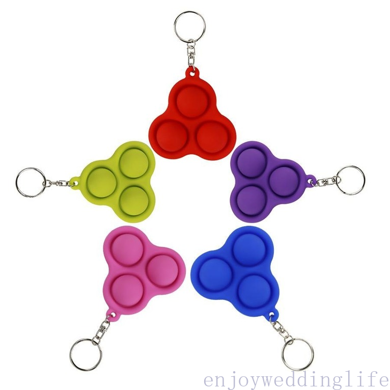 

Key Ring Fidget Simple Dimple Toy Triangle Key Chain Pendant Multicolor Pressure Relief Car Keychain Ornaments Gift Key Chains FY7659