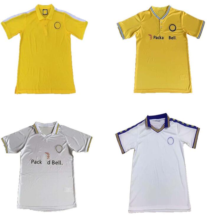 

Retro LEEDS HASSELBAINK Soccer Jersey 72 77 78 1989 90 91 92 93 96 97 98 99 2000 01 united SMITH KEWELL home white away HOPKIN Classic DQF, Black;yellow