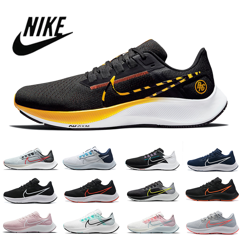 

Nike Air Zoom Pegasus 38 Mens running shoes Black White Blue Ribbon Wolf Grey Kelly Anna London Greedy Smoke Flash Crimson men women trainer