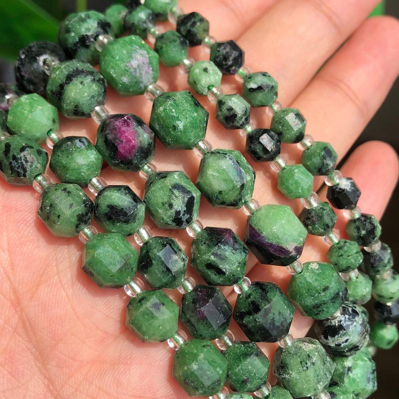 

Other Natural Stone Beads Faceted Rubys Epidotes Loose Spacer Gem For Jewelry Making DIY Handemade Bracelet Accessories 6/8/10mm