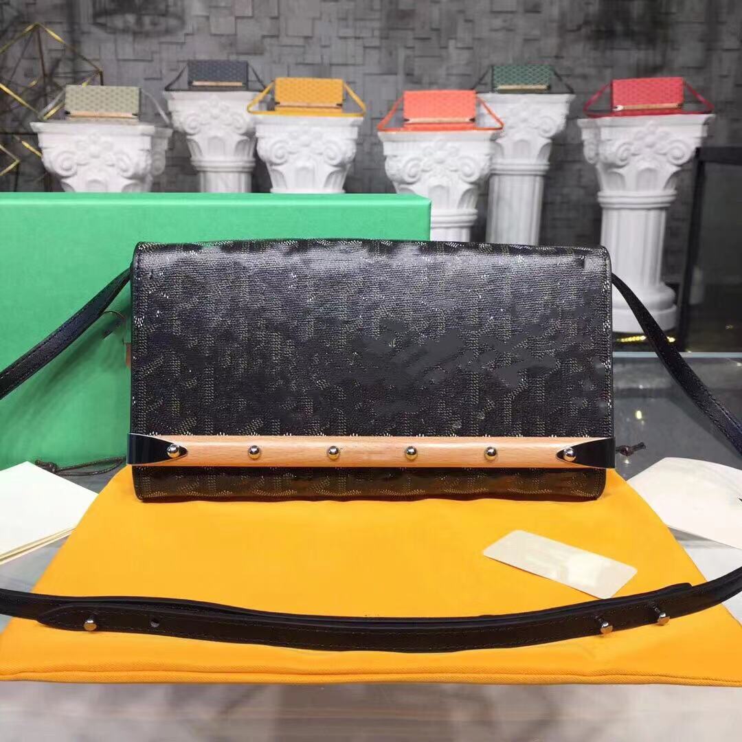 

New Wooden strip Handbag High quality classic Women's Handbag Women's composite PU leather Handbag Goya shoulder bag Women's purse, Yellow