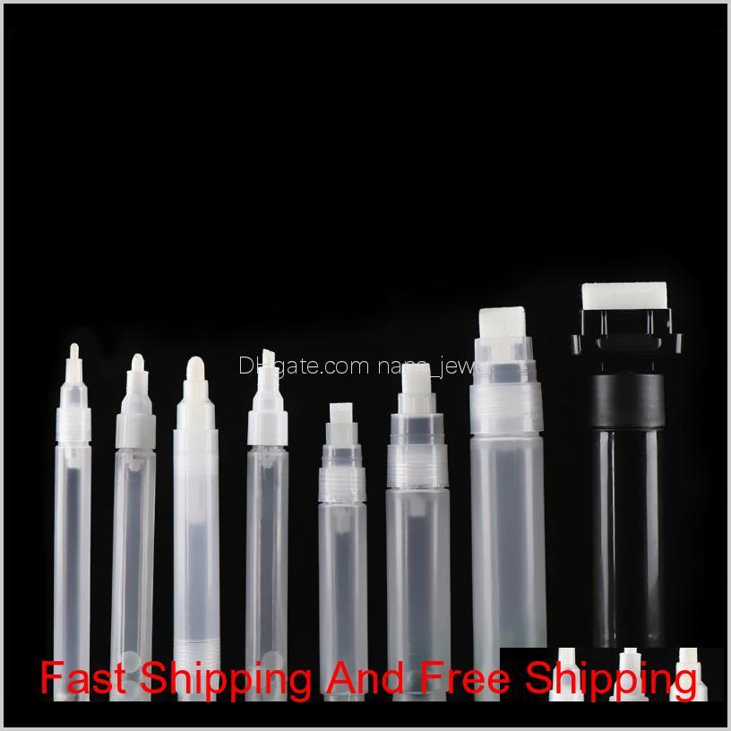 

Plastic Empty Pen Rod 3Mm 5Mm 6.5Mm 8Mm 10Mm Refillable Ink Barrels Tube Graffiti Liquid Chalk Markers Paint Pen Accessories J3Muf 2Yuy9, Black;red