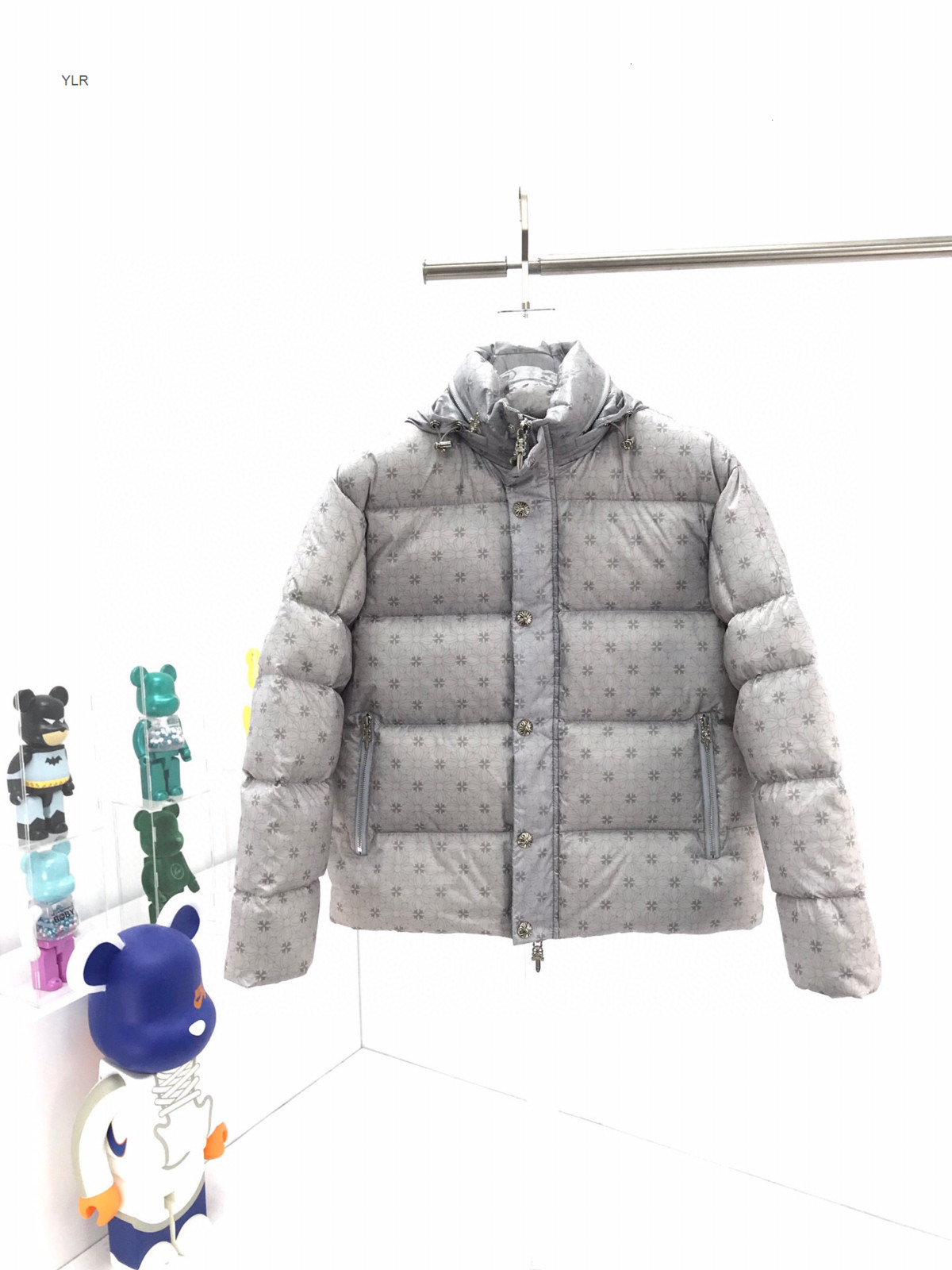 

Autumn and winter 20 new ch croxinmanyin horseshoe cross casual warm down jacket for men and women, Black