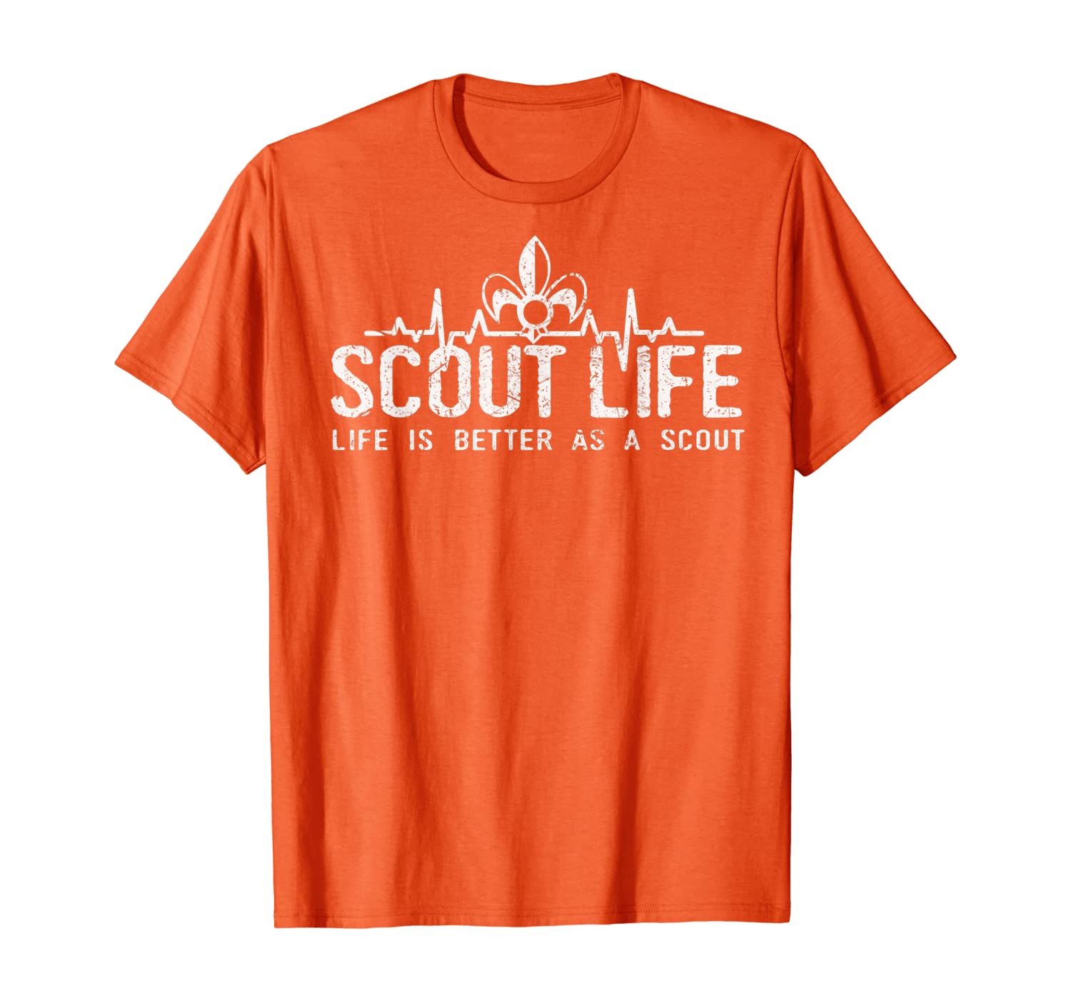 

Scout Life and Life Is Better As A Scout Cool Heartbeat T-Shirt, White;black