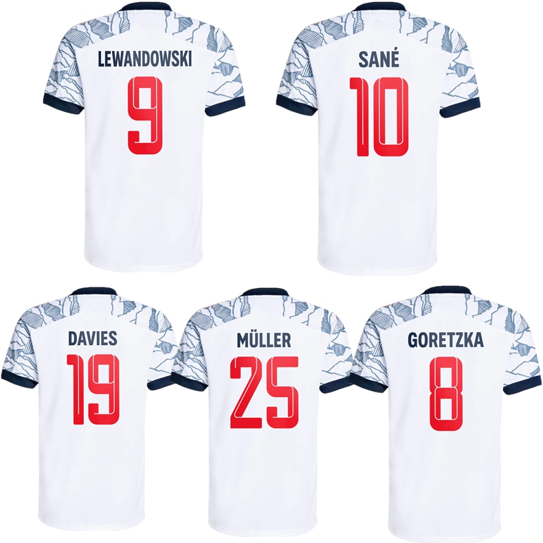 

soccer jersey 21 22 LEWANDOWSKI 2021 2022 SANE GORETZKA COMAN MULLER DAVIES football shirt Men, 21 22 3rd cl jersey