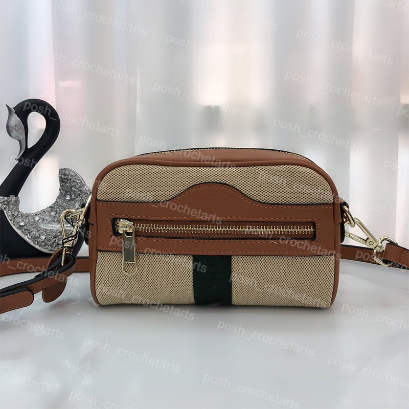 

Camera Crossbody Bag Genuine Leather Trim Cross Body with Canvas, As photo
