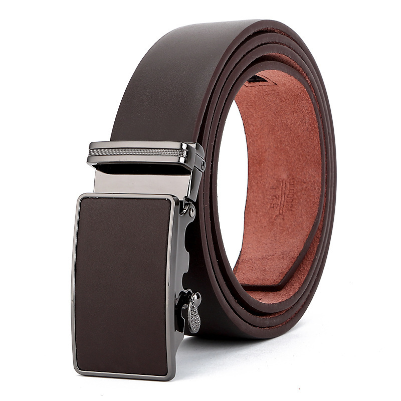 

2021 New Famous Brand Belt Men 100% Good Quality Cow Genuine Luxury Leather Men's Belts for Men,strap Male Metal Automatic Buckle Xxsc, Black