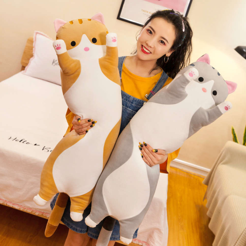 

Creative strip cat pillow cute plush toy doll children girls gift, Blue