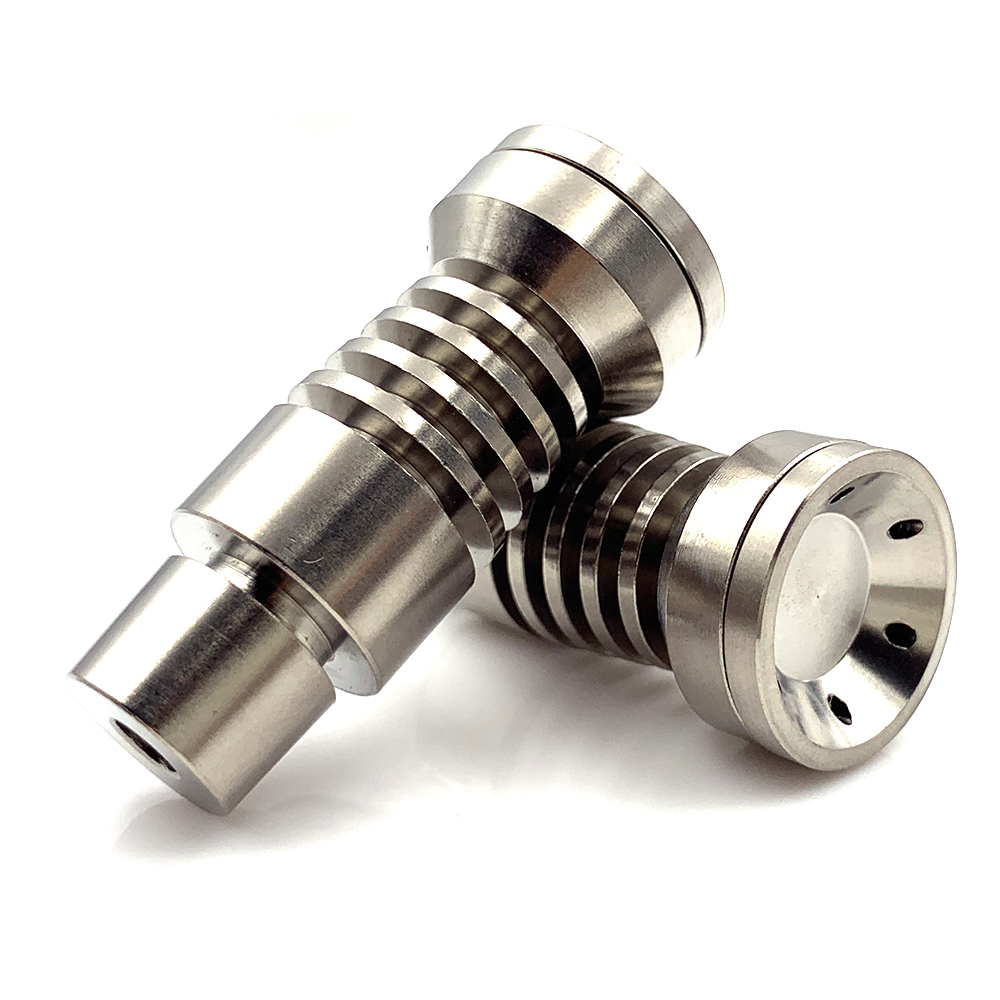 

Domeless Titanium Nail Hand Tools 6 IN 1 10mm 14mm 18mm Joint Dual Function GR2 for Wax Oil Hookah Water Pipe Dab Rigs