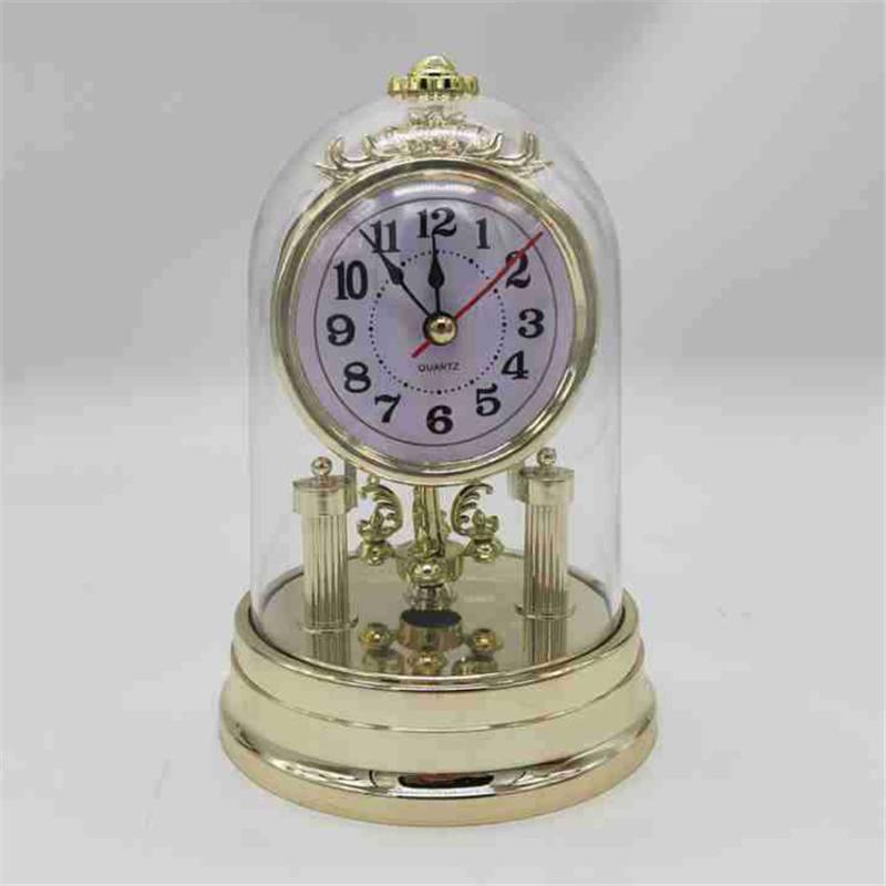 

Desk & Table Clocks European Style Mute Clock Retro Alarm Stopwatch For Living Room Office Desktop Decoration Watch Gifts