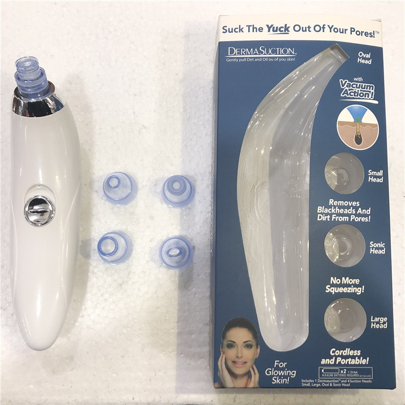 

DermaSuction Remover Facia Cleaner Electric Pore Vacuum Extraction Removal Rechargeable Skin Peeling Machine wit Pores Cleaning Device