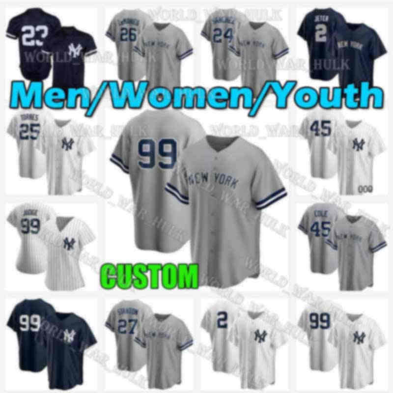 

99 Aaron Judge Jerseys Yankees 2 Derek Jeter 45 Gerrit Cole New 3 Babe Ruth Baseball DJ LeMahieu Don Mattingly York 28 Corey Kluber Custom G, Blue;black