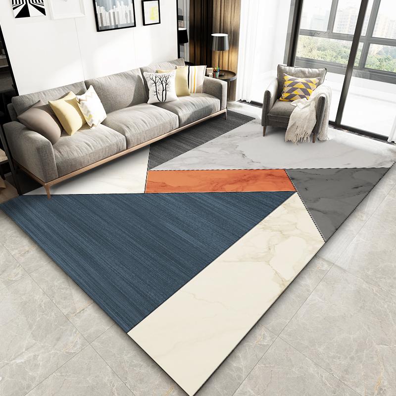 

Carpets Grey Carpet Tie Dyeing Plush Soft For Living Room Bedroom Anti-slip Floor Mats Water Absorption Rugs