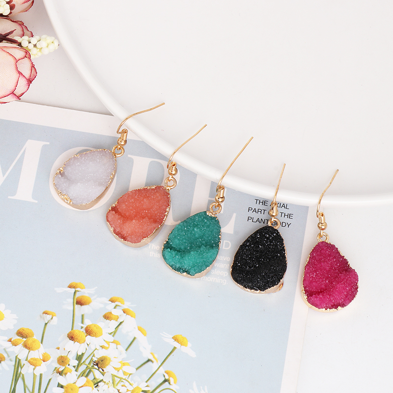 

Stone Resin Earrings Long Dangle Earring Woman Jewelry Statement Gifts For Women Accessories Brinco