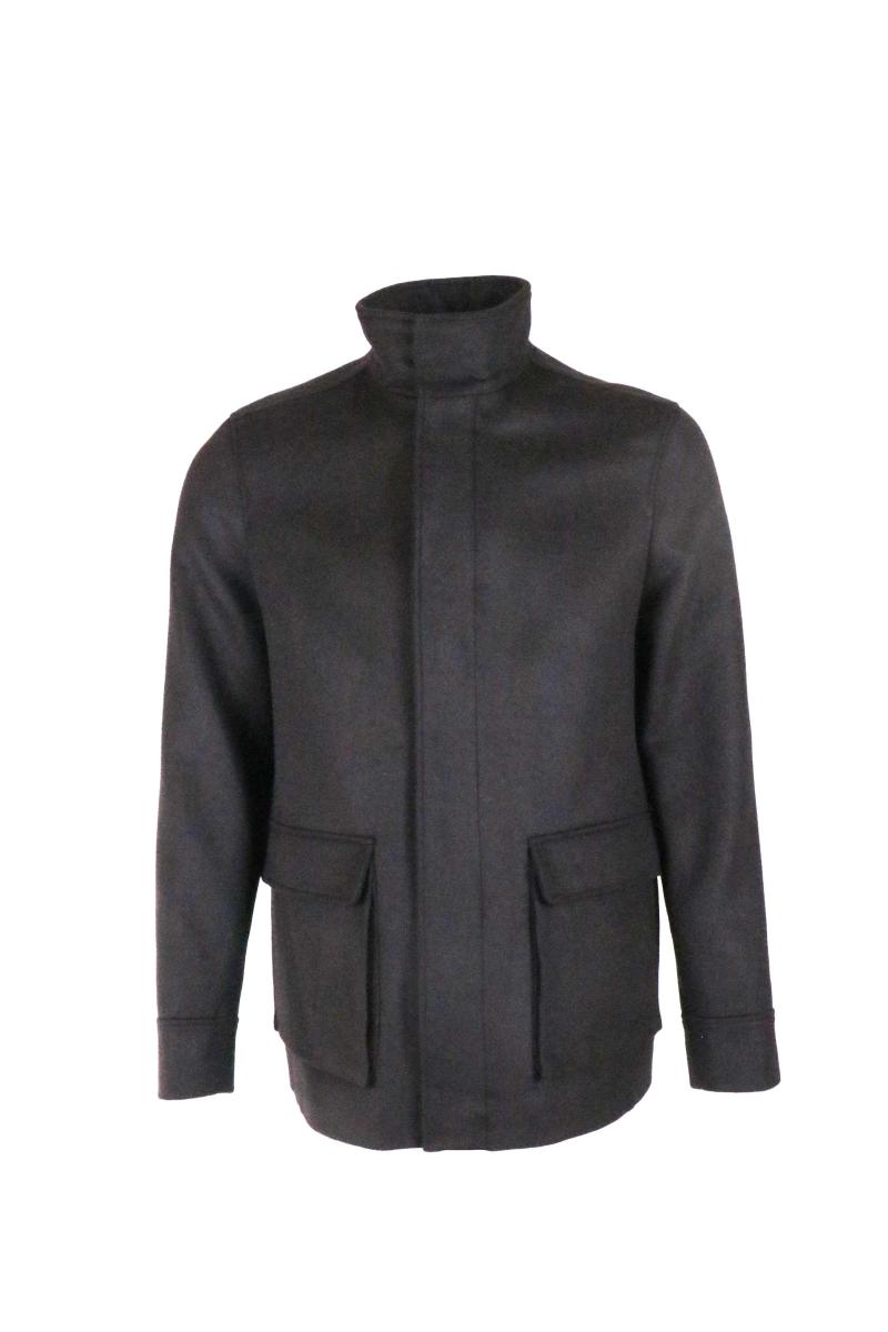 

Men's Jackets Cashmere Coat, Dark grey