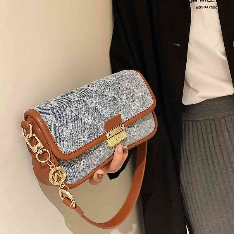 

Fashion women's 2021 new fashion hand-held armpit leisure Women's messenger single shoulder bag, Blue