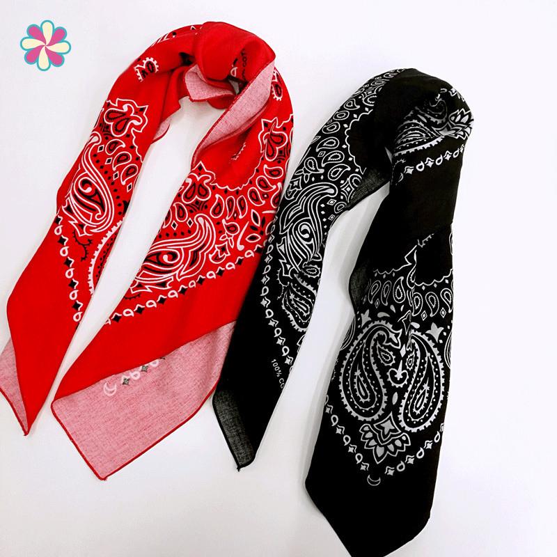 

Scarves Women Head Scarf Polyester 55*55cm Outdoor Cycling Multi-functional Fashion Change Plaid Cashew Flower W118