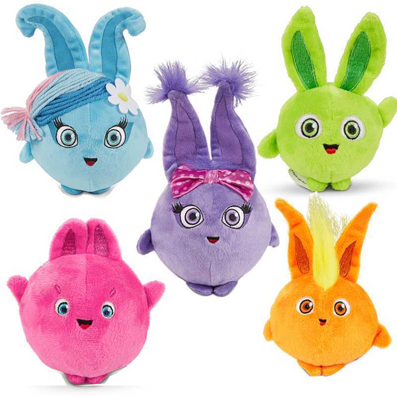 

5PCS Soft Stuffed Animals Sunny Bunnies plush toys Kids Happy Rabbit Sleeping Cartoon toy For Baby Girls Children Birthday Gifts H0824, 5pcs sunny bunnies