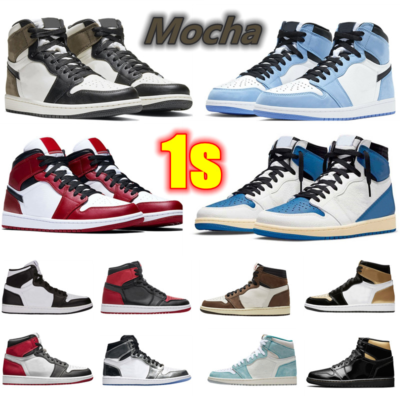 

Men's Basketball Shoes in Various Colors University Racer Blue Chill Deep Mocha Palace Purple Jumpman 1 Bred Black and White Fearless Turbo Green Women's Sneakers, Customize