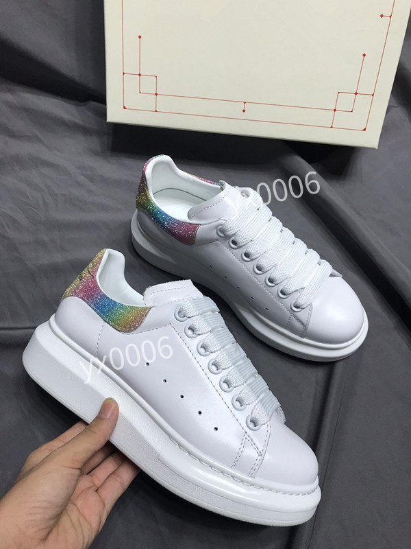 

Platform Casual Shoes 35-44 Men Women Leather Lace Up Sneakers Luxury White Black Velvet Suede Trainers Jogging Walking gp191120, Choose the color