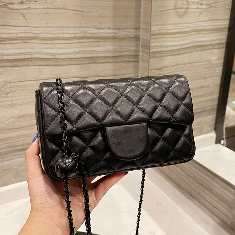 

france women quilted matelase full black bags 18c/20c crossbody adjustable shoulder strap cosmetic lambskin real genuine leather luxury desi