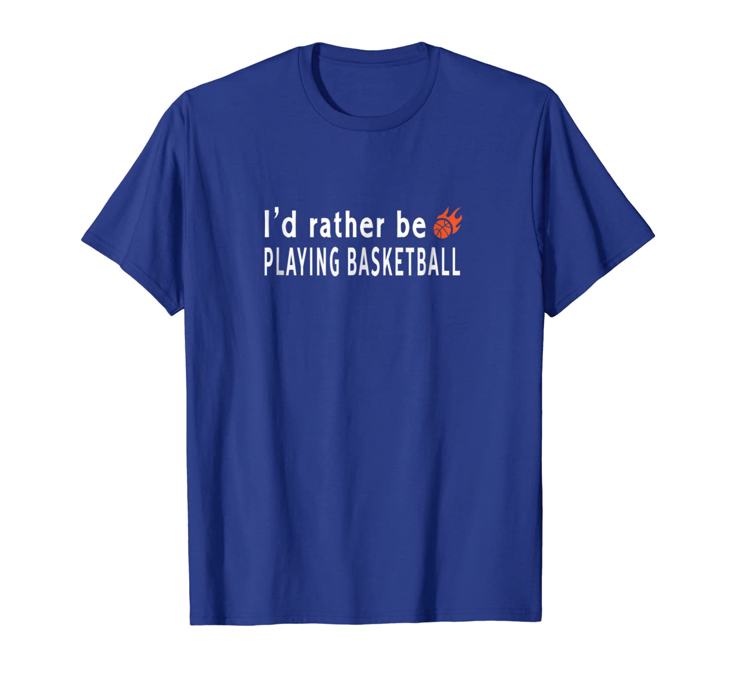 

I'd Rather Be Playing Basketball Gifts Idea - Unisex T-Shirt, White;black