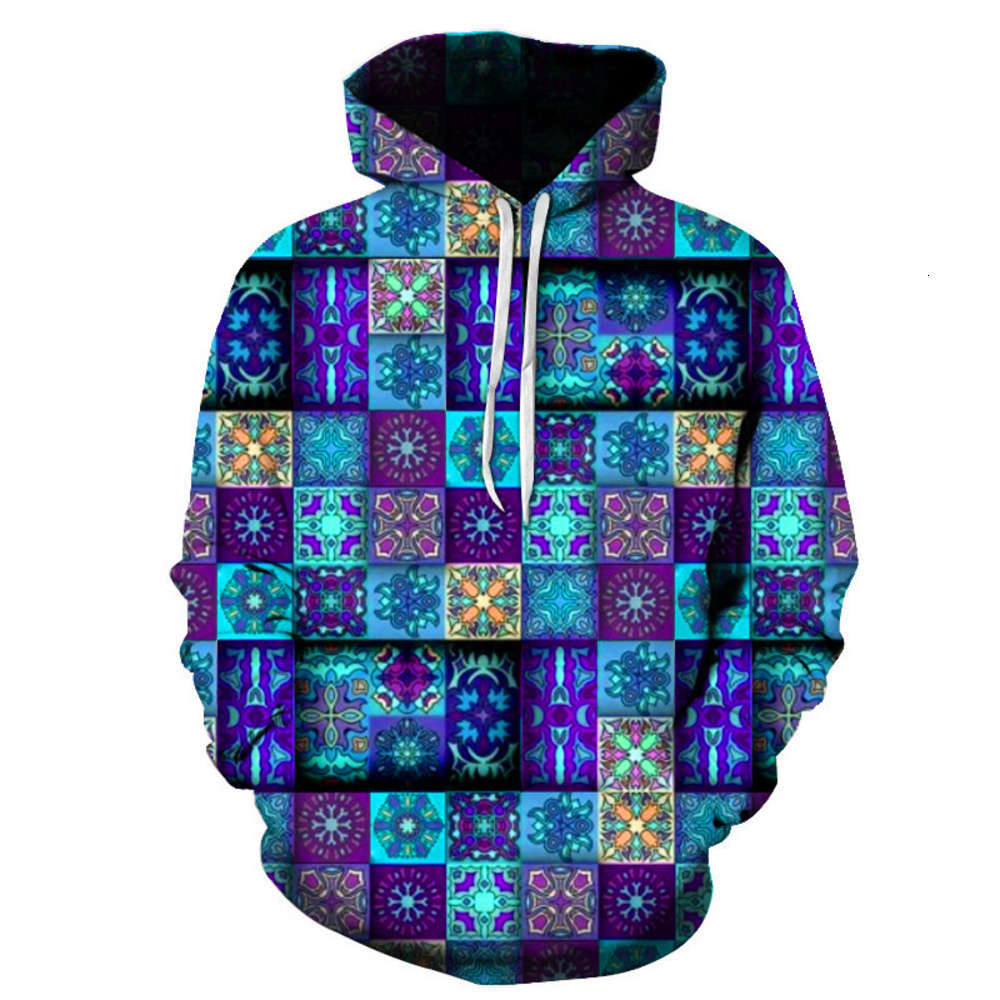 

2021 Top Creative Three Dimensional Cube 3D Digital Printing Hooded Sweater Pullovers Hoodies For Men Outdoor Jacket Sportswear Tracksuits, Black