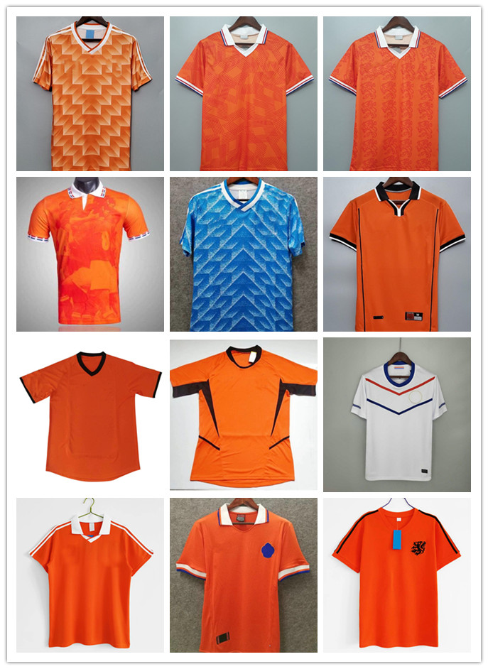

1988 Netherlands Retro Soccer Jersey Van Basten 1997 1998 1994 1990 1992 Holland football shirts BERGKAMP 97 98 12 Gullit Rijkaard DAVIDS, Ivory