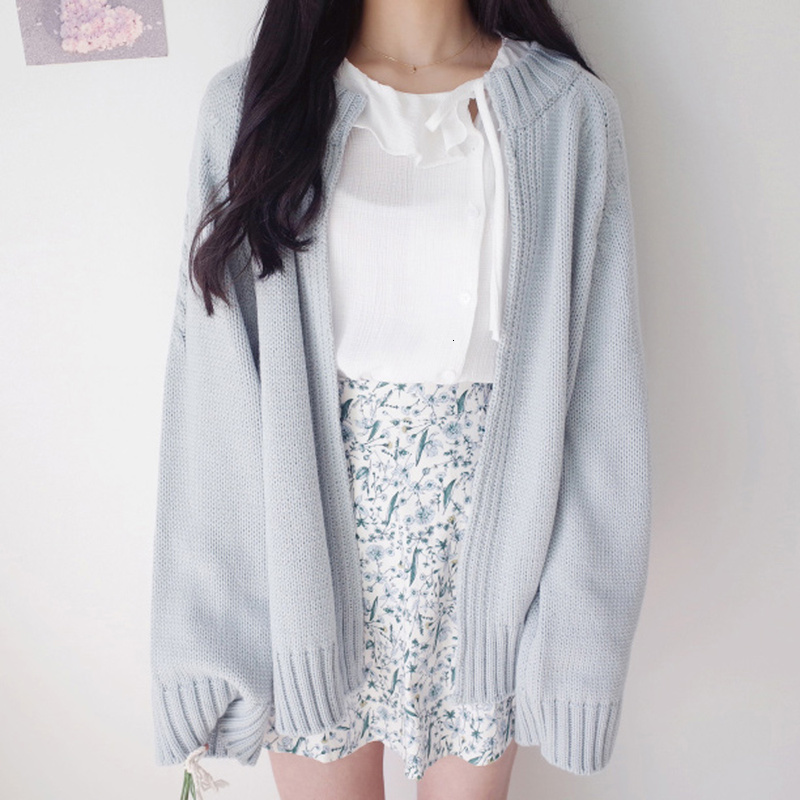 

women's sweaters knitted cardigan fashion long sleeve v-neck for harajuku pure woman clothing jlje, White;black