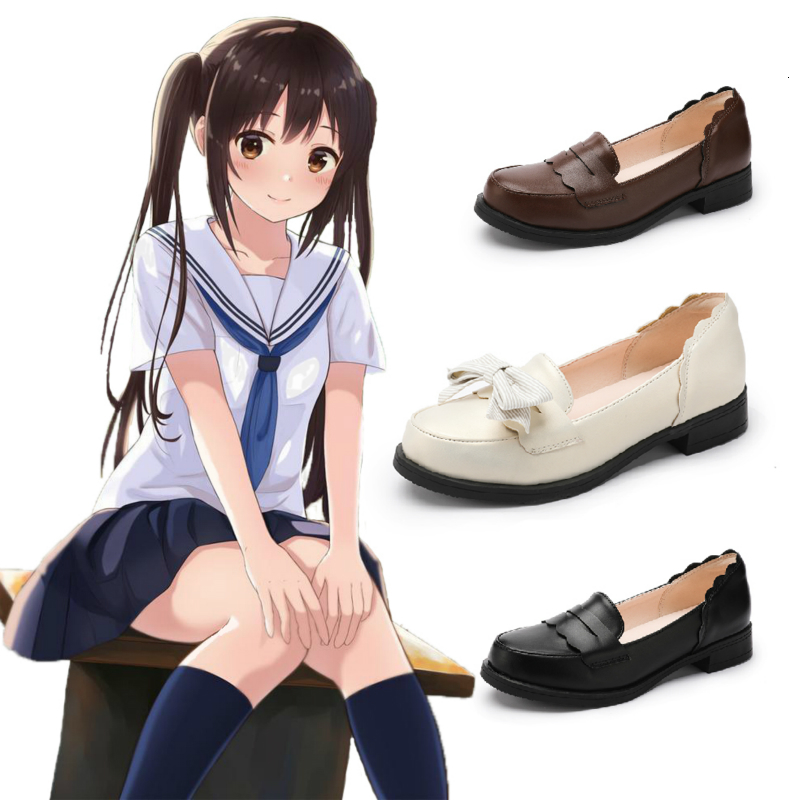 

Spring Autumn Jk Girls Lolita Female Plutonium Mary Janes Woman Shoes Round Toe Sweet Ladies Big Black/white/brown 41 Muoc