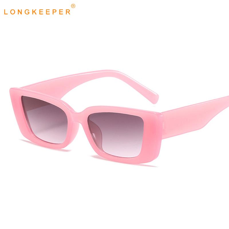

2021 Luxury Rectangle Sunglasses Men Women Vintage Square Sun Glasses Ladies Candy Color Travel Eyewear Oculos Lunette De Soleil