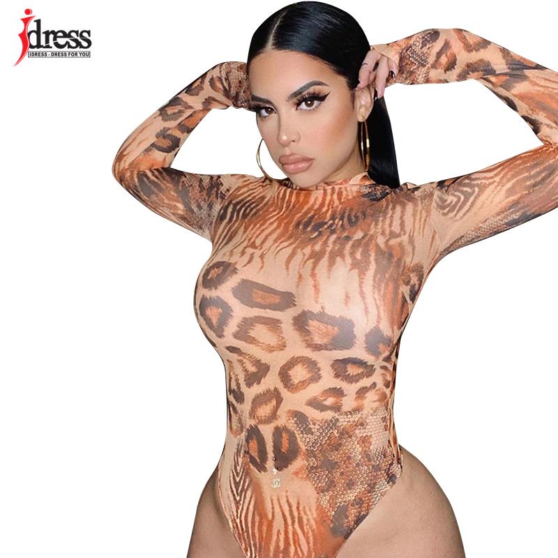 

Women's Two Piece Pants IDress Sheer Bodysuit Women Sexy Body Overalls For High Neck Long Sleeve One Print Retail/ Wholesale, White