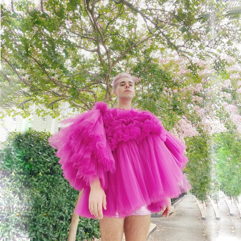 

Women's Tanks & Camis Cute Hop Pink Tulle Tops For Men Women Short Sleeves Ruffles Extra Puffy Po Shoot Plus Size Custom Made Outfit, White